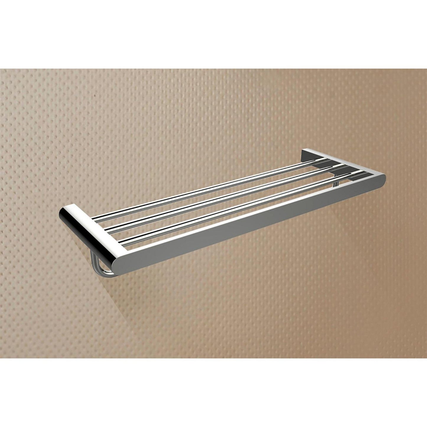 American Imaginations AI-3060 24" Chrome Rectangular Wall Mount Modern Towel Bar