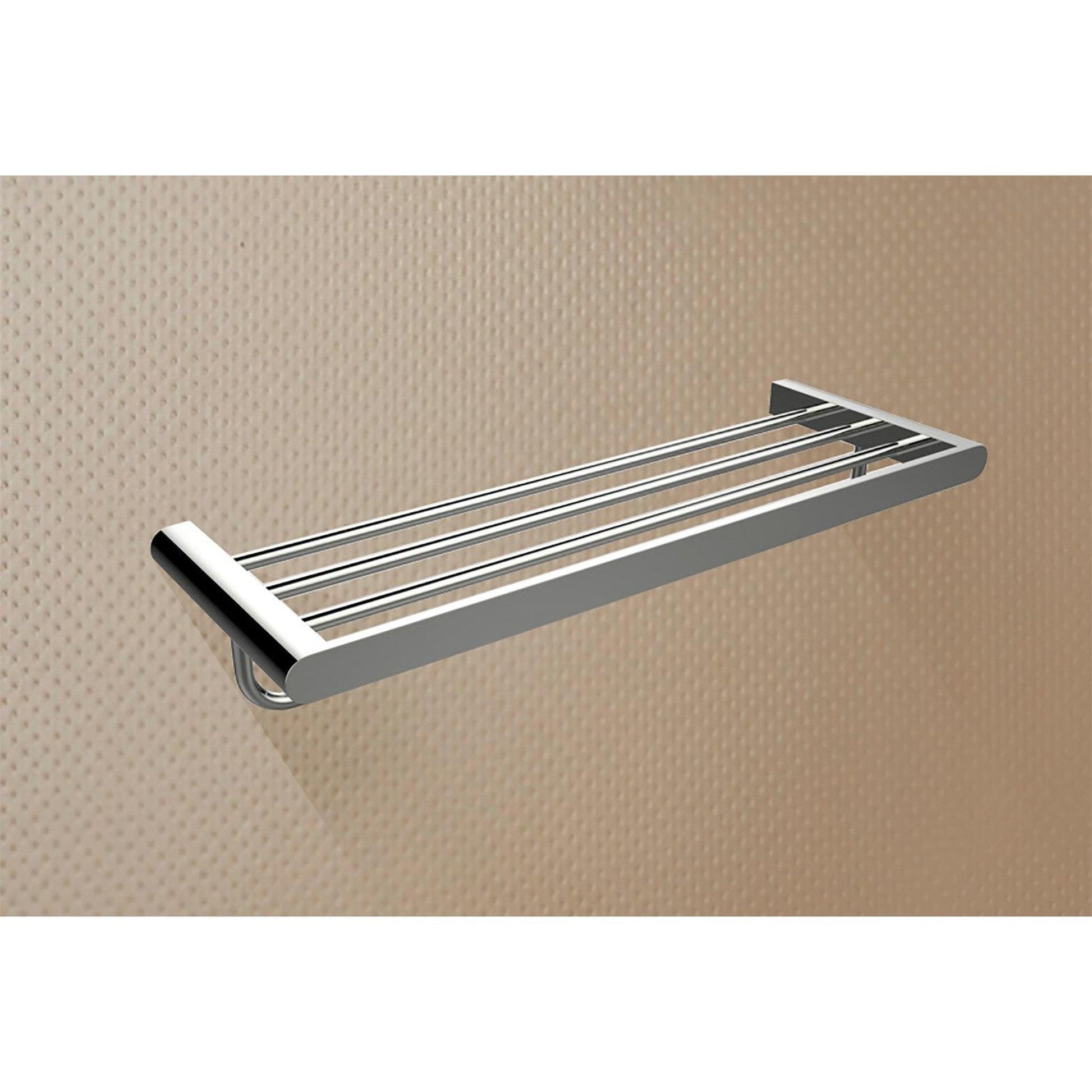 American Imaginations AI-3060 24" Chrome Rectangular Wall Mount Modern Towel Bar