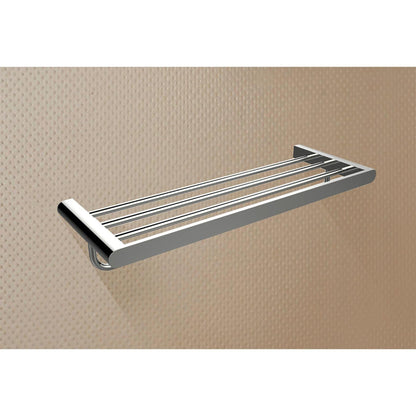 American Imaginations AI-3060 24" Chrome Rectangular Wall Mount Modern Towel Bar