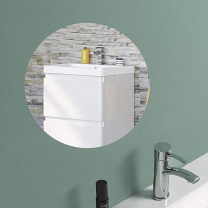 American Imaginations AI-30770 32" White Rectangular Wall Mount Transitional Ceramic Top Set