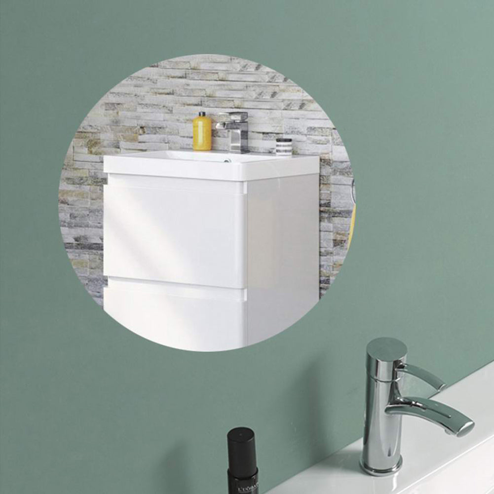 American Imaginations AI-30774 32" White Rectangular Wall Mount Transitional Ceramic Top Set