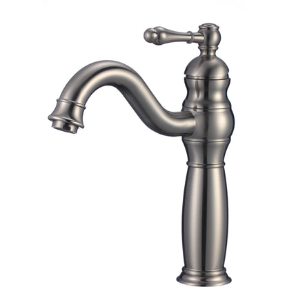 American Imaginations AI-30788 18" White Round Drop In Traditional Bathroom Vessel Sink Set