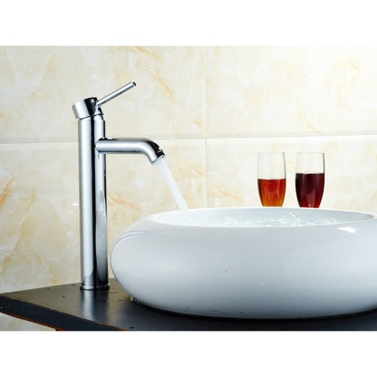 American Imaginations AI-30827 12" White Rectangular Above Counter Traditional Bathroom Vessel Sink Set