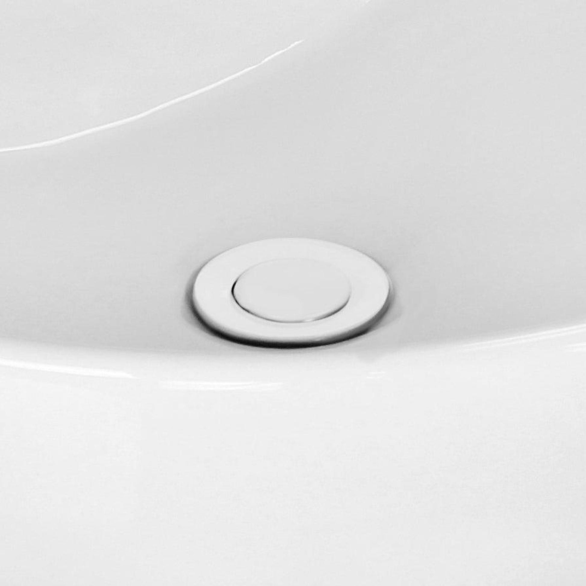 American Imaginations AI-30980 15" Square Enamel Glaze White Ceramic Transitional