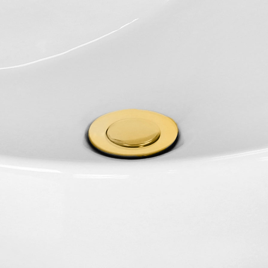 American Imaginations AI-31298 18" White Unique Above Counter Transitional Bathroom Vessel Sink Set