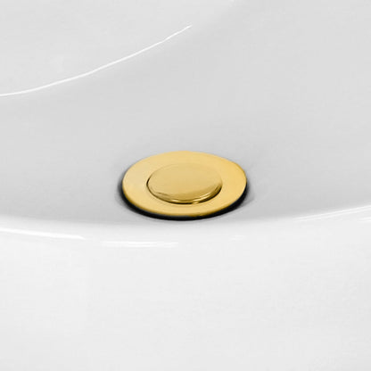 American Imaginations AI-31298 18" White Unique Above Counter Transitional Bathroom Vessel Sink Set