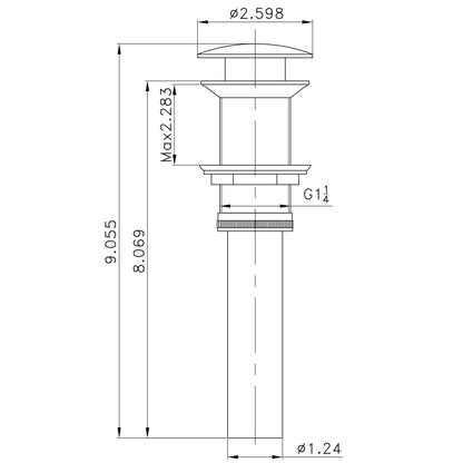 American Imaginations AI-31343 17" White Square Above Counter Modern Bathroom Vessel Sink Set