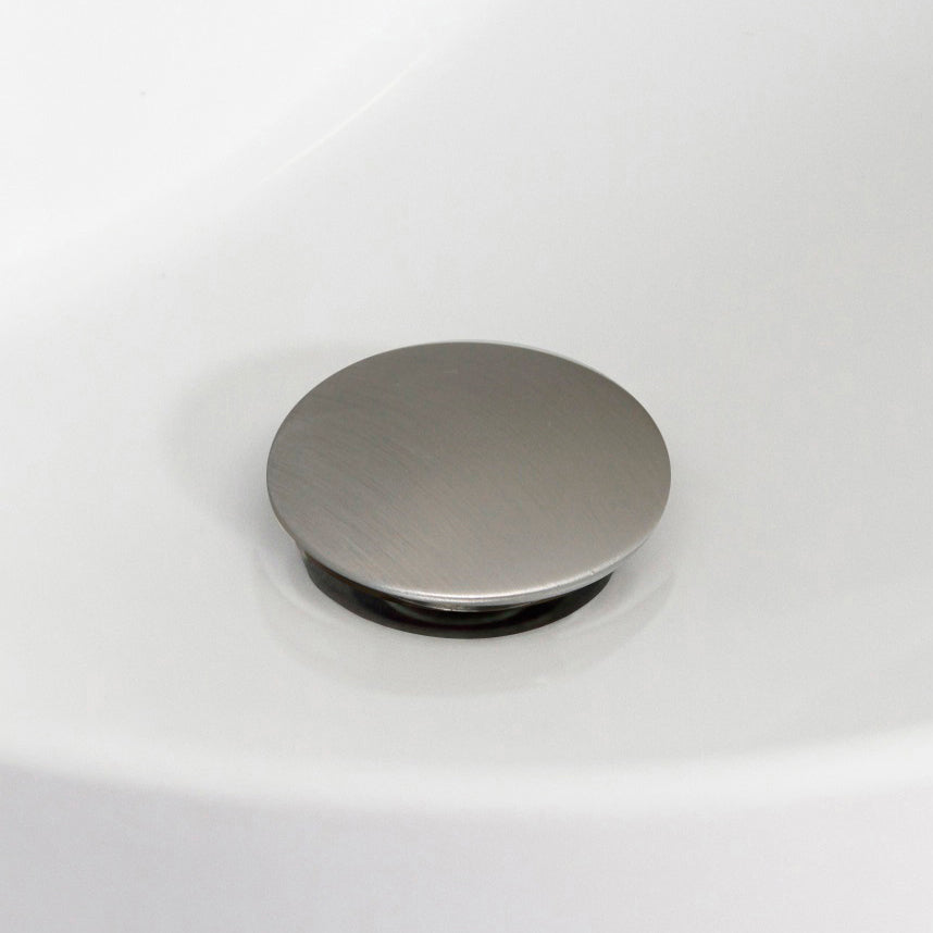 American Imaginations AI-31362 17" White Square Above Counter Modern Bathroom Vessel Sink Set