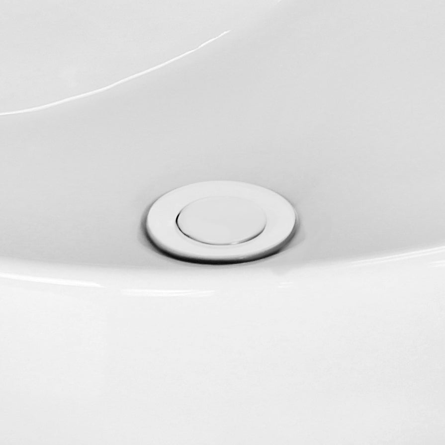 American Imaginations AI-31509 21" White Rectangular Above Counter Modern Bathroom Vessel Sink Set