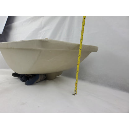 American Imaginations AI-31837 18" White Rectangular Undermount Modern Bathroom Undermount Sink Set