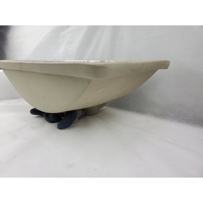 American Imaginations AI-31837 18" White Rectangular Undermount Modern Bathroom Undermount Sink Set