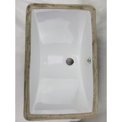 American Imaginations AI-31837 18" White Rectangular Undermount Modern Bathroom Undermount Sink Set