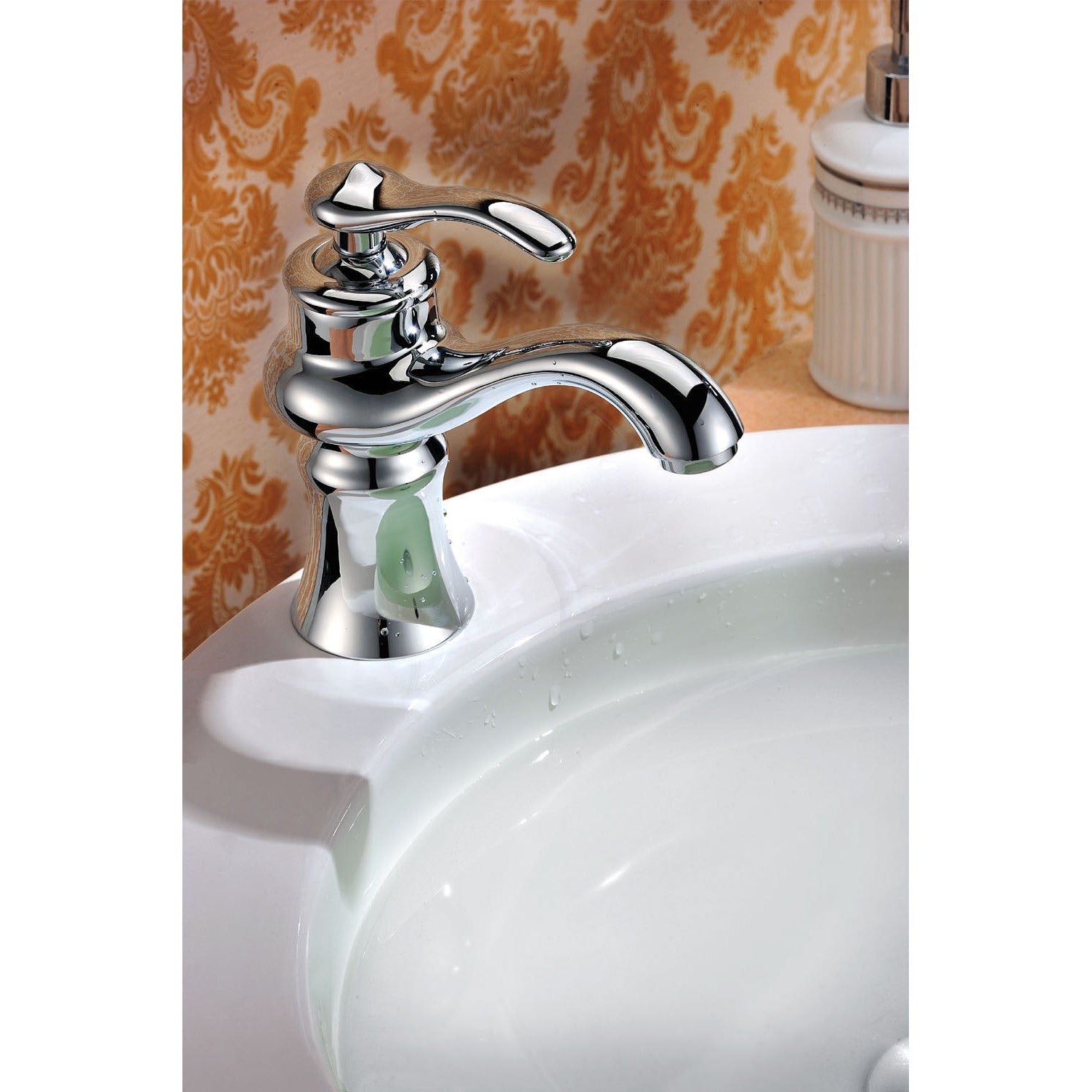 American Imaginations AI-33849 23" White Oval Above Counter Traditional Bathroom Vessel Sink Set