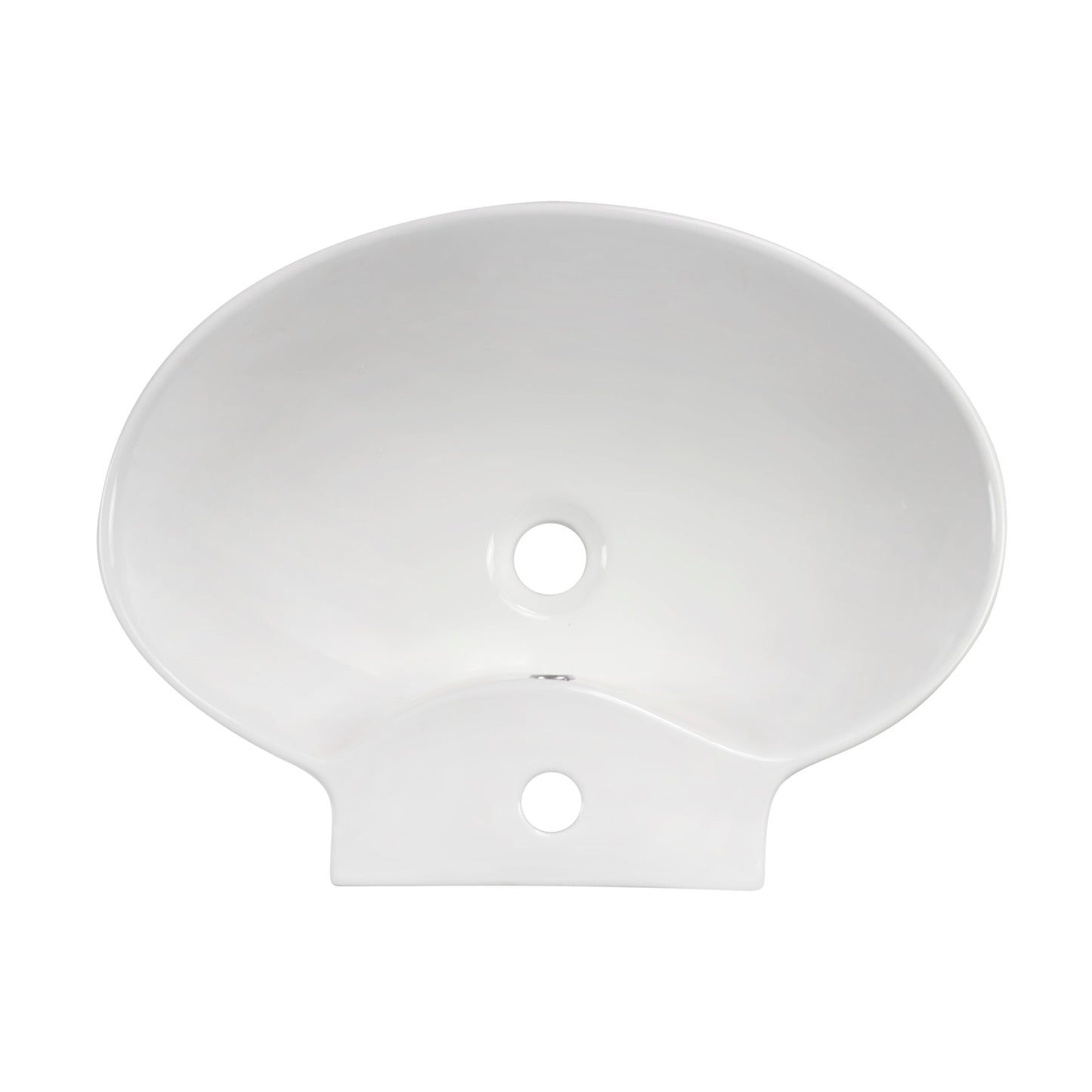 American Imaginations AI-33849 23" White Oval Above Counter Traditional Bathroom Vessel Sink Set
