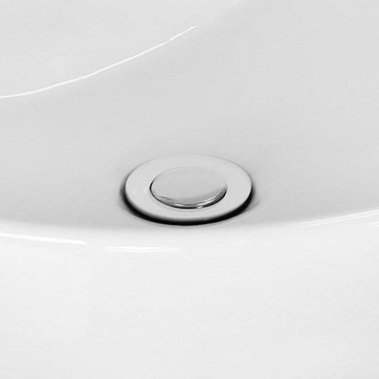 American Imaginations AI-34095 20" White Rectangular Above Counter Modern Bathroom Vessel Sink Set
