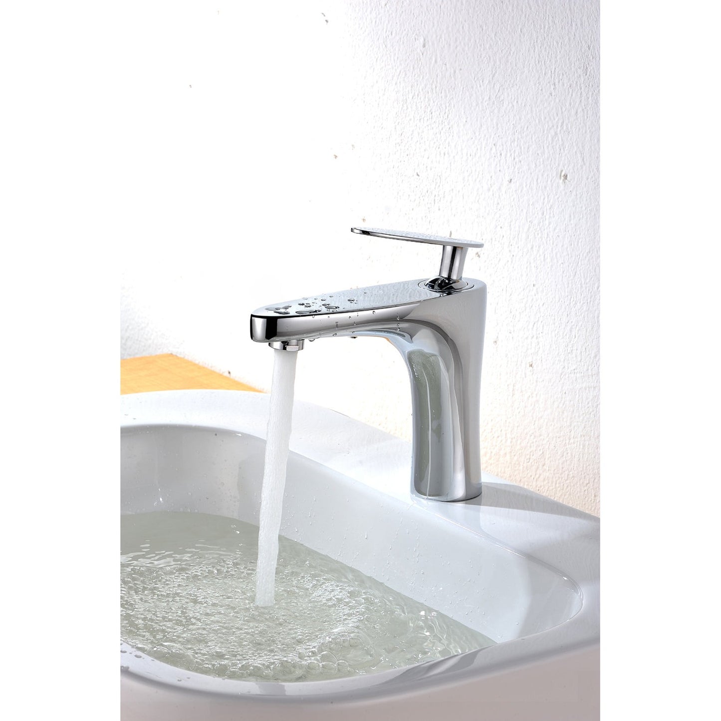 American Imaginations AI-34098 20" White Rectangular Above Counter Modern Bathroom Vessel Sink Set