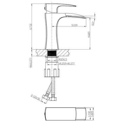 American Imaginations AI-34100 20" White Rectangular Above Counter Modern Bathroom Vessel Sink Set