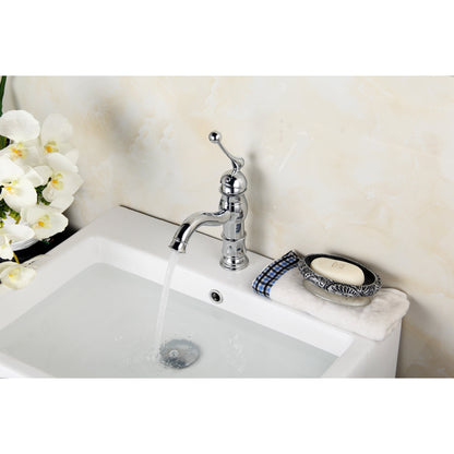 American Imaginations AI-34101 20" White Rectangular Above Counter Modern Bathroom Vessel Sink Set