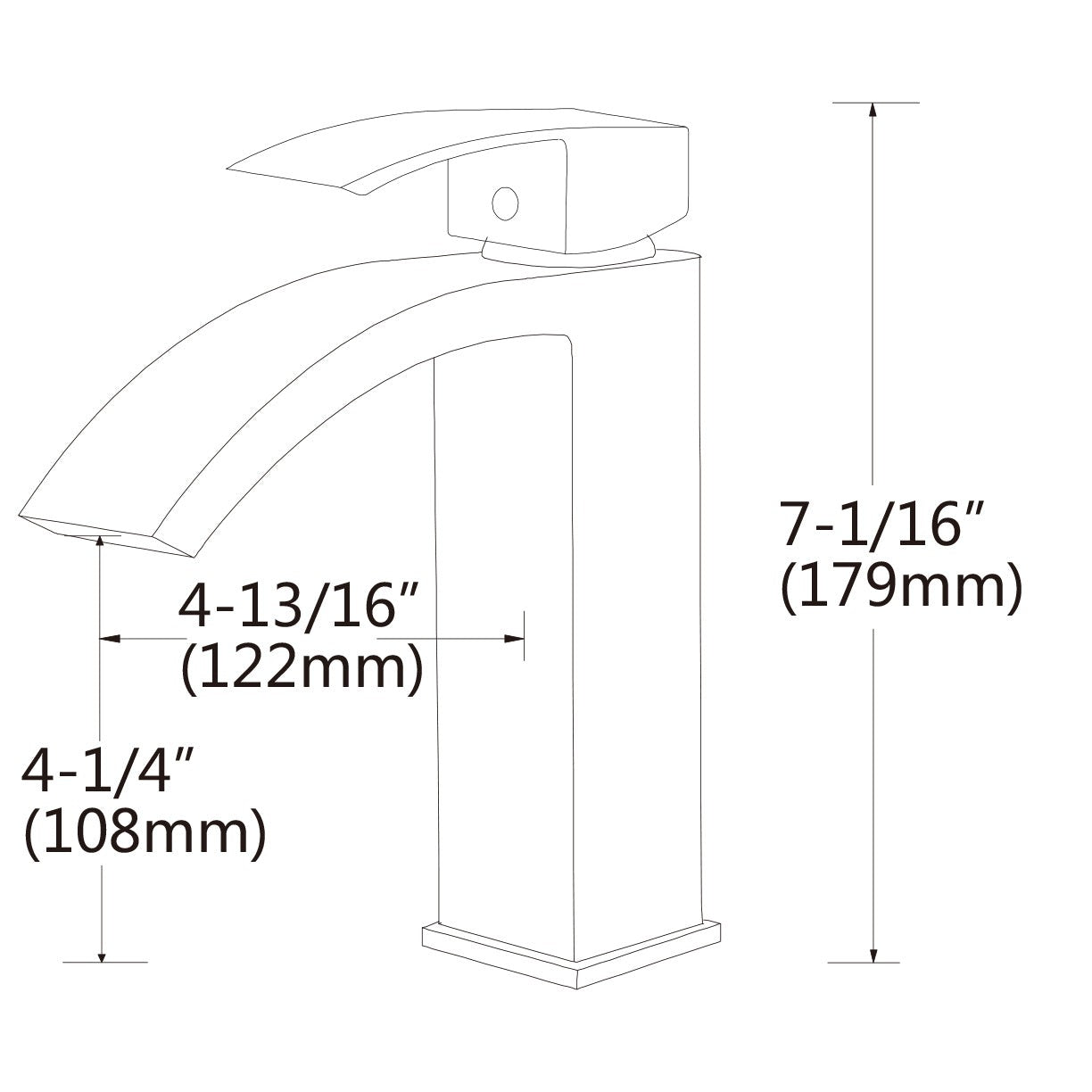 American Imaginations AI-34159 20" White Rectangular Semi-Recessed Modern Bathroom Vessel Sink Set
