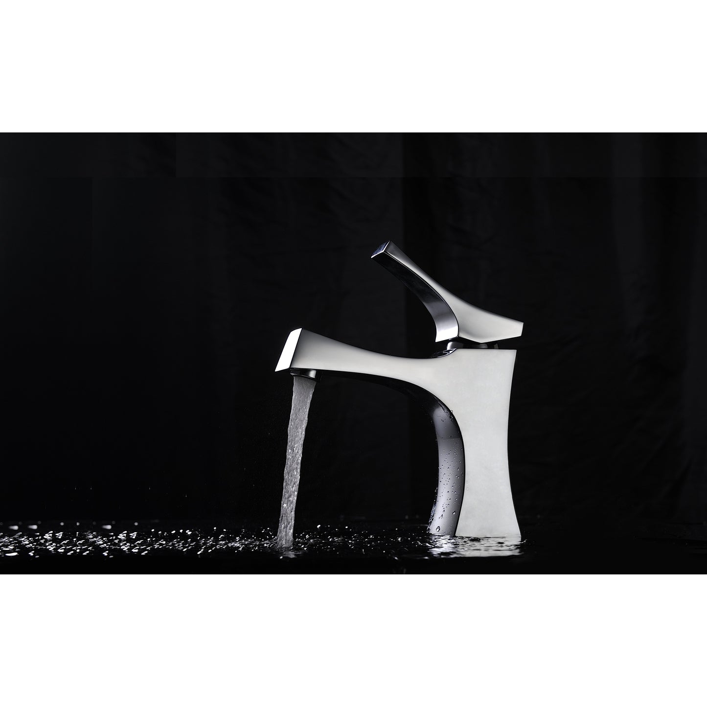 American Imaginations AI-34162 22" White Rectangular Above Counter Modern Bathroom Vessel Sink Set