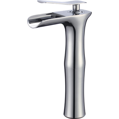 American Imaginations AI-34185 22" White Rectangular Above Counter Modern Bathroom Vessel Sink Set
