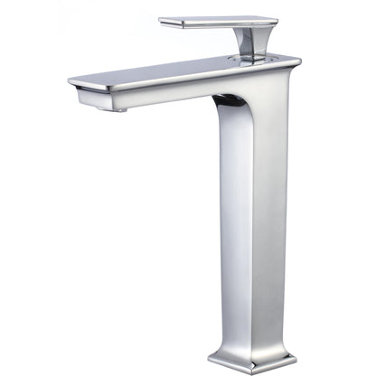 American Imaginations AI-34189 22" White Rectangular Above Counter Modern Bathroom Vessel Sink Set