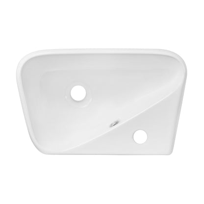 American Imaginations AI-34232 18" White Rectangular Wall Mount Transitional Bathroom Vessel Sink Set