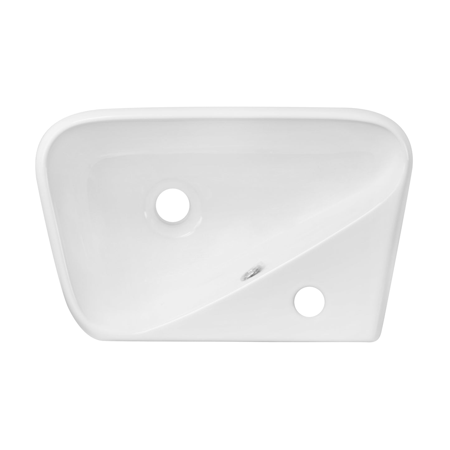 American Imaginations AI-34237 18" White Rectangular Wall Mount Transitional Bathroom Vessel Sink Set