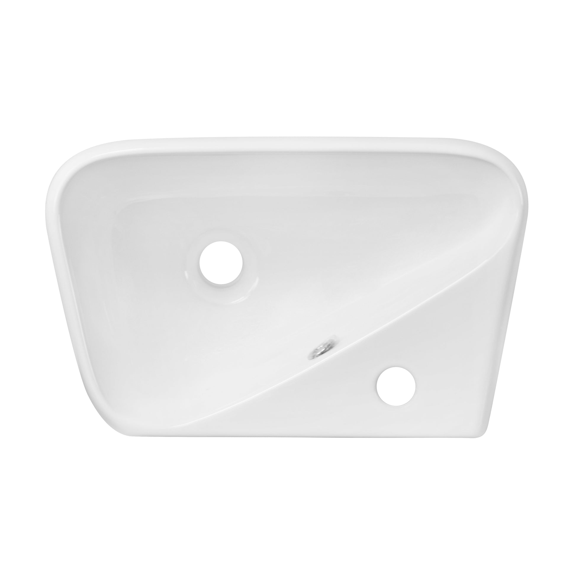 American Imaginations AI-34237 18" White Rectangular Wall Mount Transitional Bathroom Vessel Sink Set