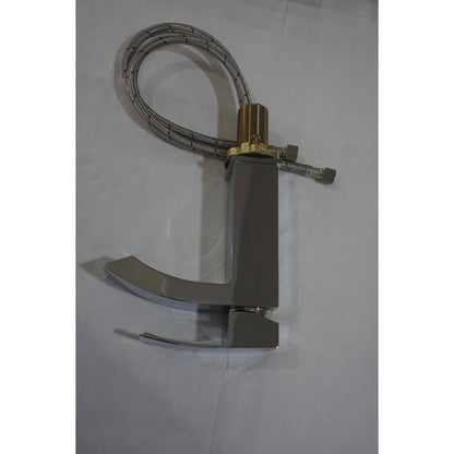 American Imaginations AI-34298 18" White Unique Wall Mount Transitional Bathroom Vessel Sink Set