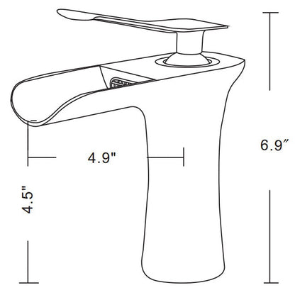 American Imaginations AI-34299 18" White Unique Wall Mount Transitional Bathroom Vessel Sink Set