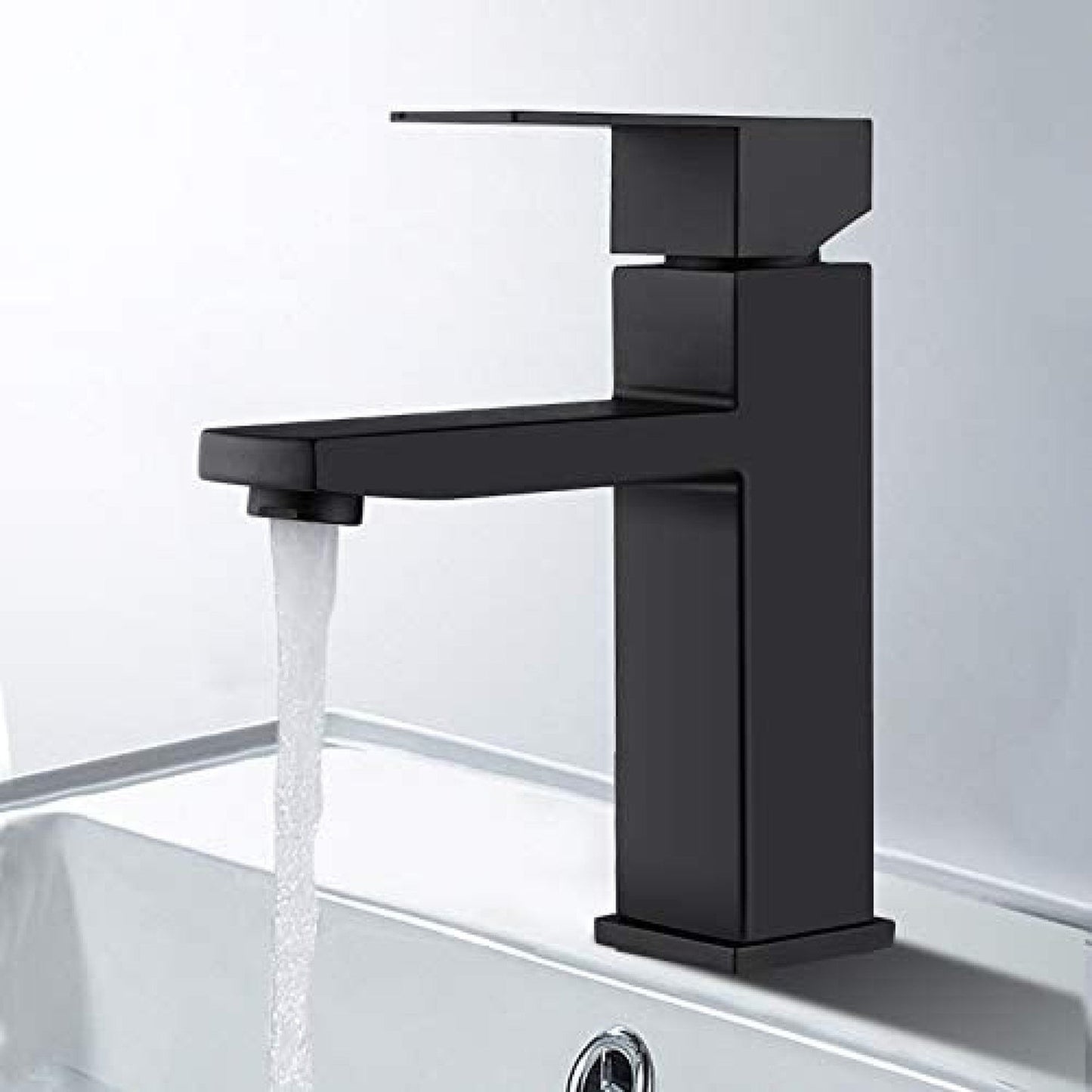 American Imaginations AI-34361 3" Black Unique Lead Free Brass Transitional Bathroom Sink Faucet