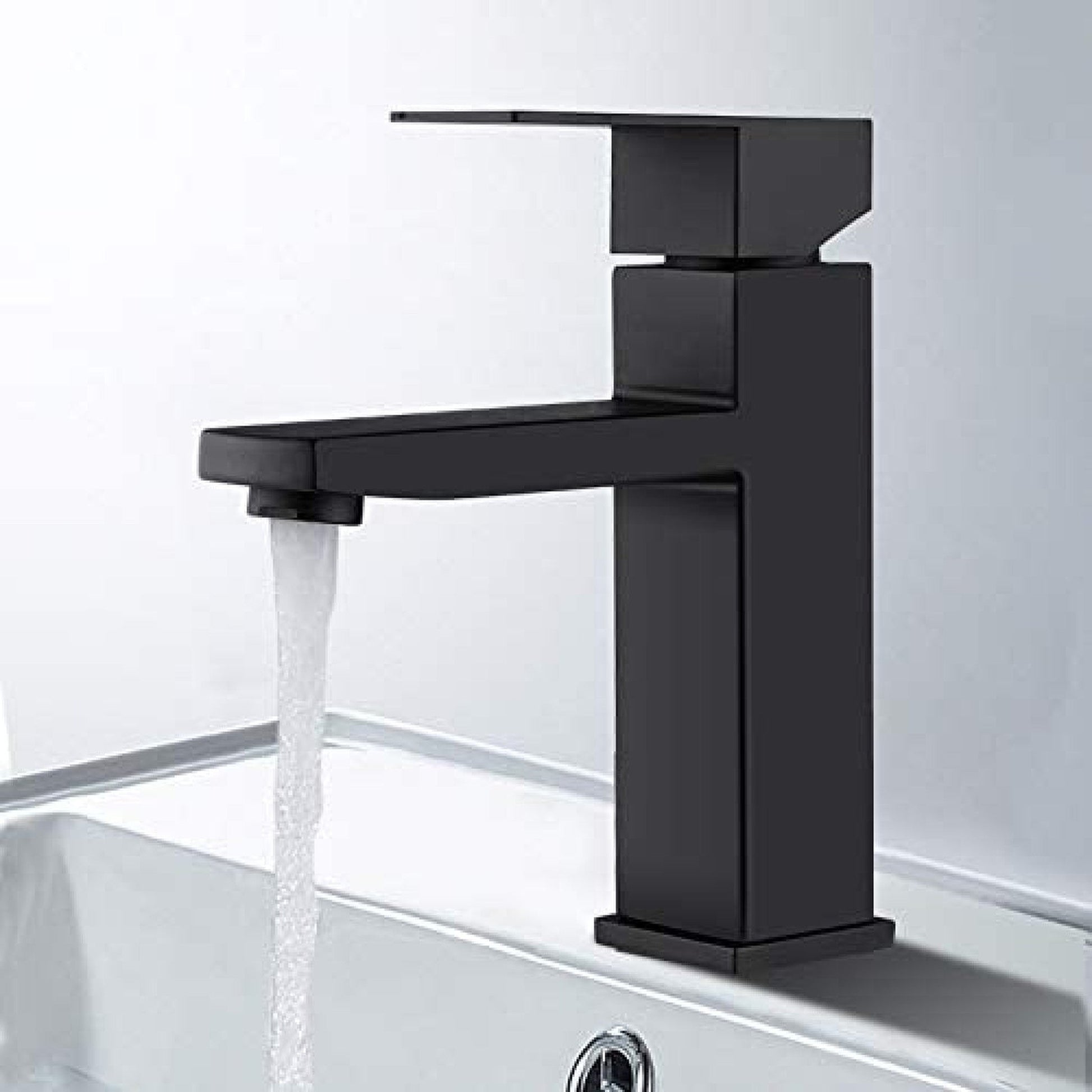 American Imaginations AI-34361 3" Black Unique Lead Free Brass Transitional Bathroom Sink Faucet