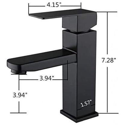 American Imaginations AI-34361 3" Black Unique Lead Free Brass Transitional Bathroom Sink Faucet