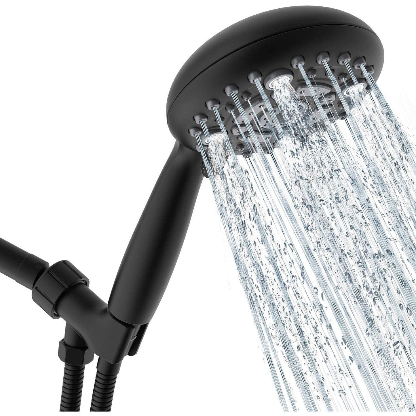 American Imaginations AI-34367 6" Black Round Stainless Steel Modern Shower Head
