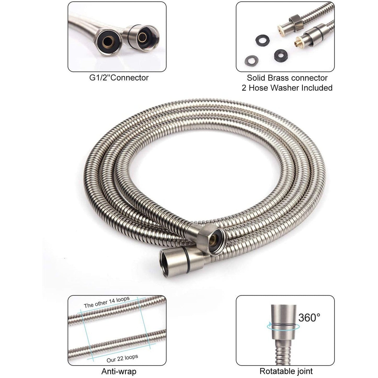 American Imaginations AI-34368 6" Brushed Nickel Round Stainless Steel Modern Shower Head