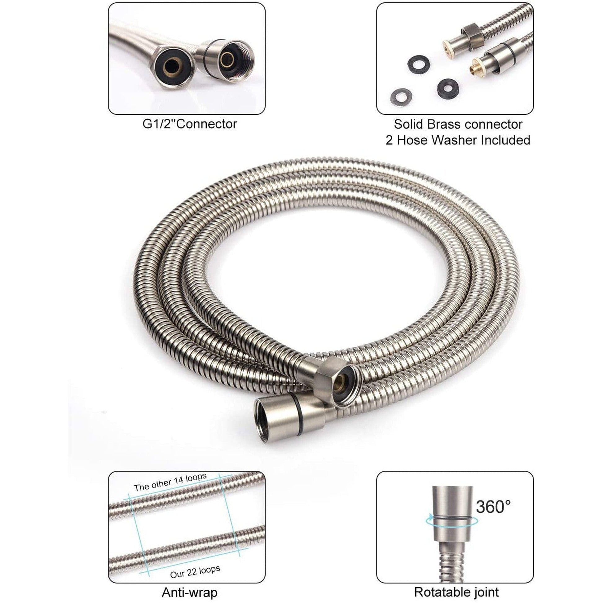 American Imaginations AI-34368 6" Brushed Nickel Round Stainless Steel Modern Shower Head