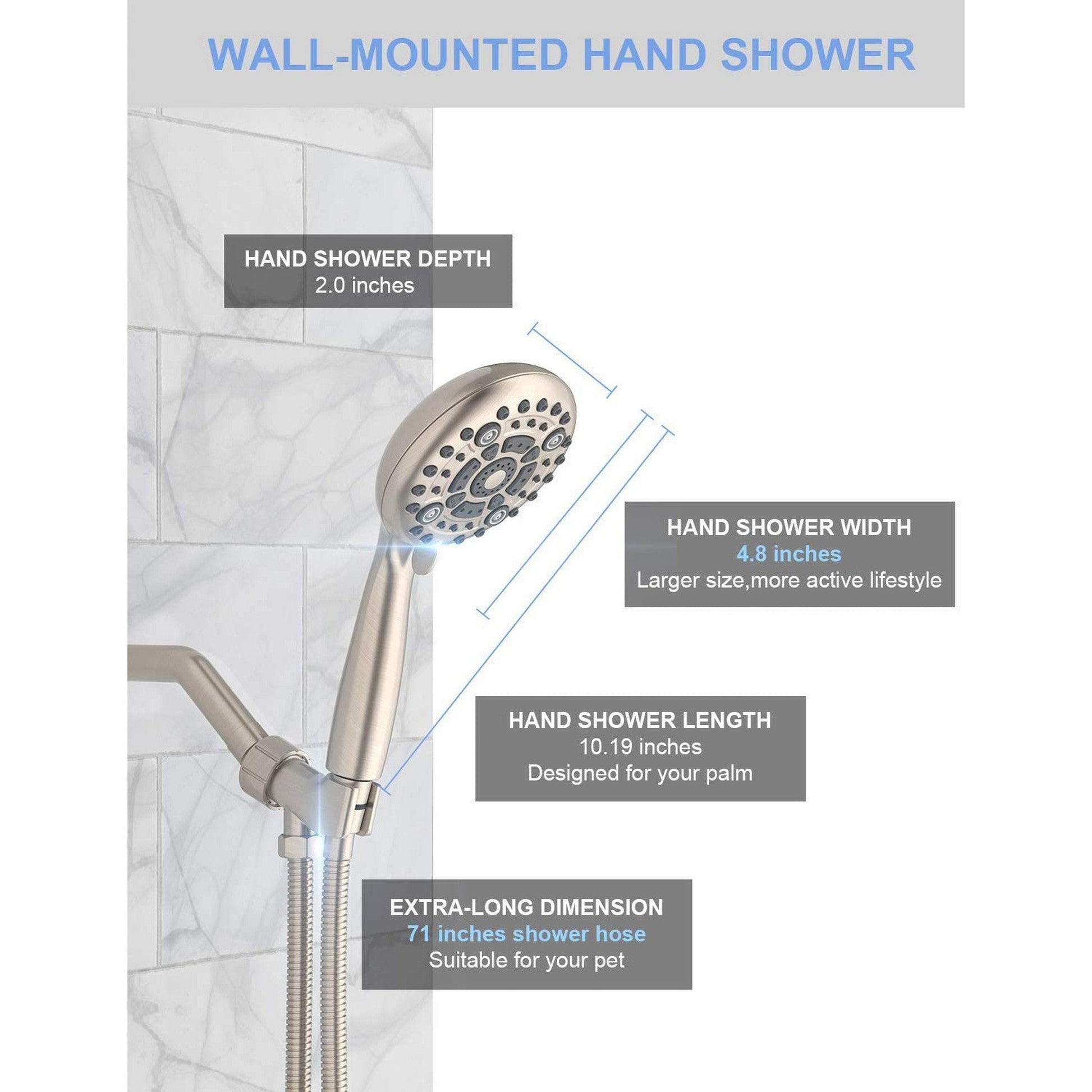 American Imaginations AI-34368 6" Brushed Nickel Round Stainless Steel Modern Shower Head