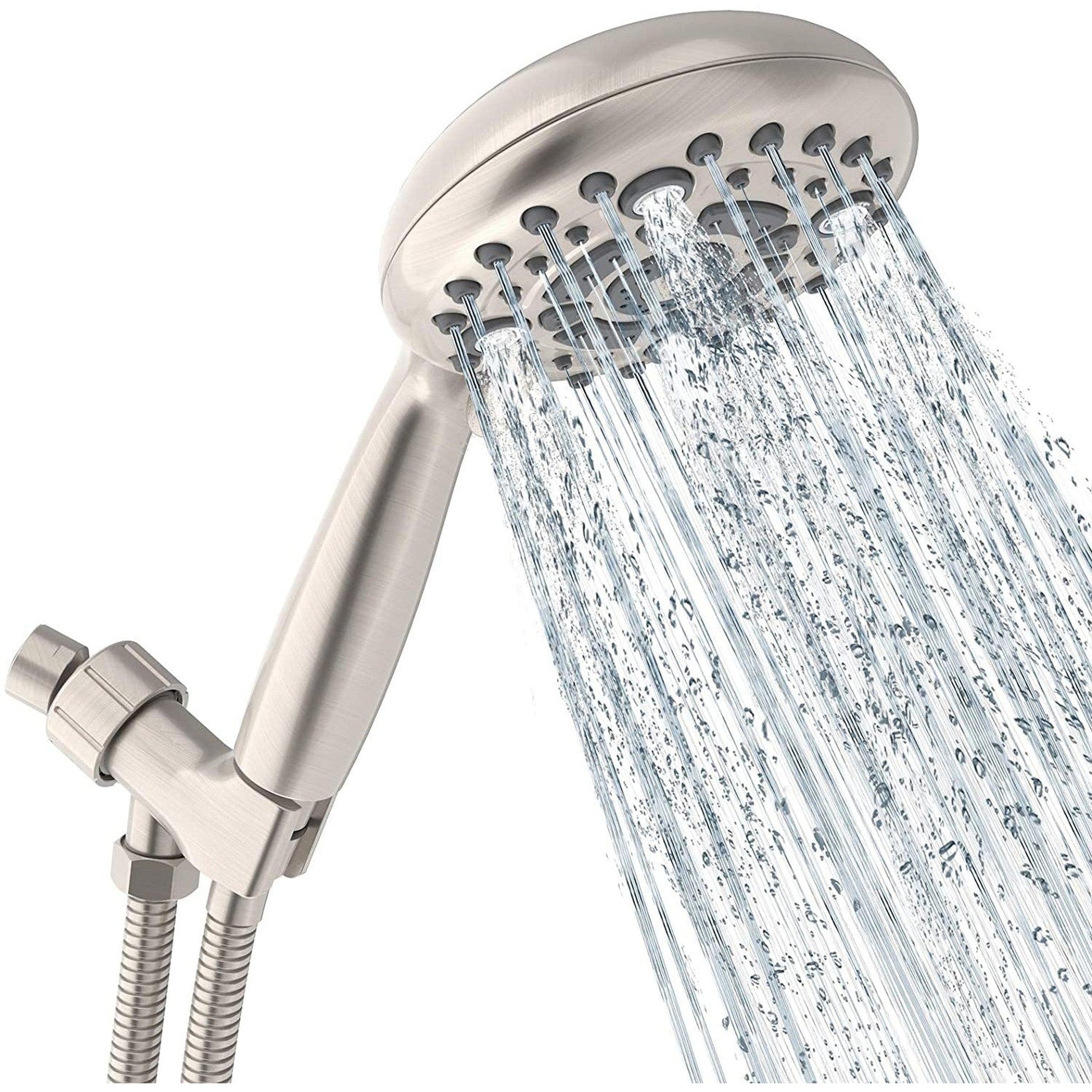 American Imaginations AI-34368 6" Brushed Nickel Round Stainless Steel Modern Shower Head