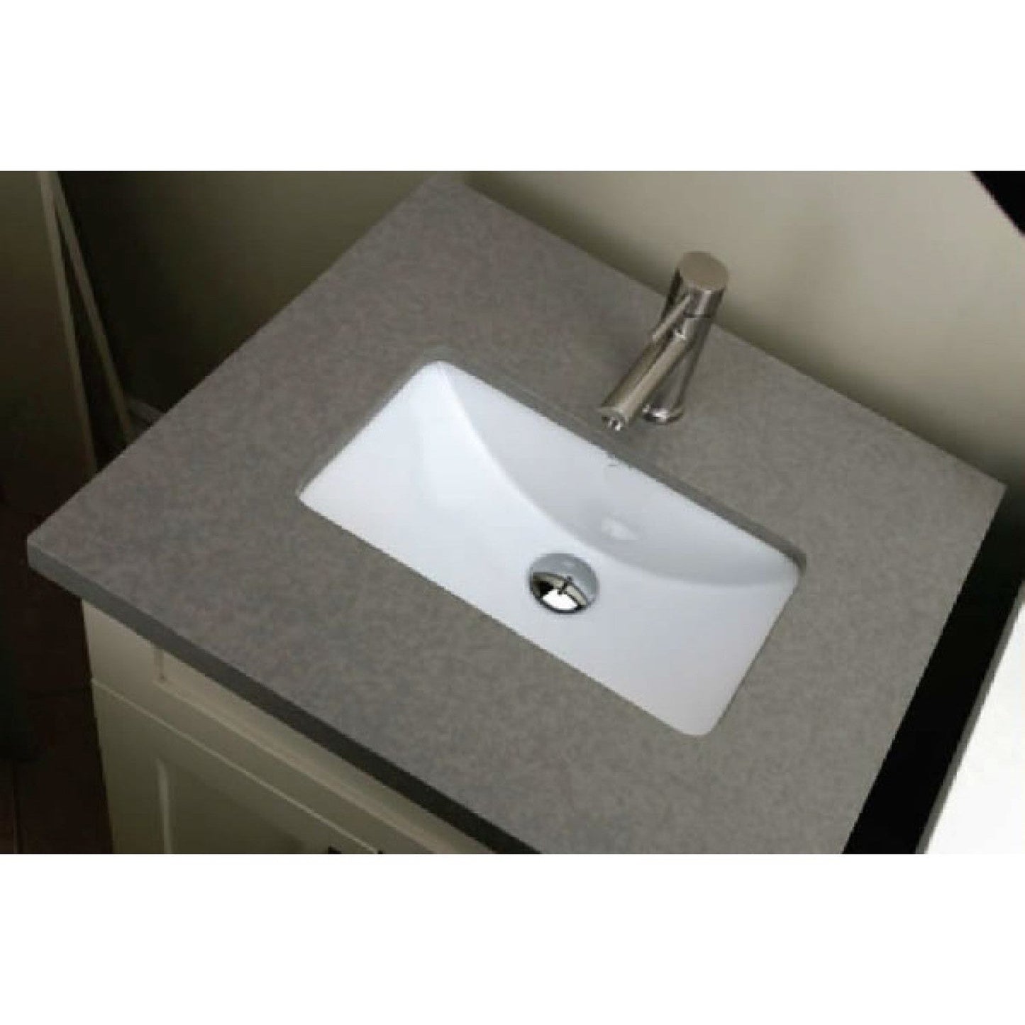 American Imaginations AI-34386 Rectangle White Ceramic Bathroom Undermount Sink with Enamel Glaze Finish