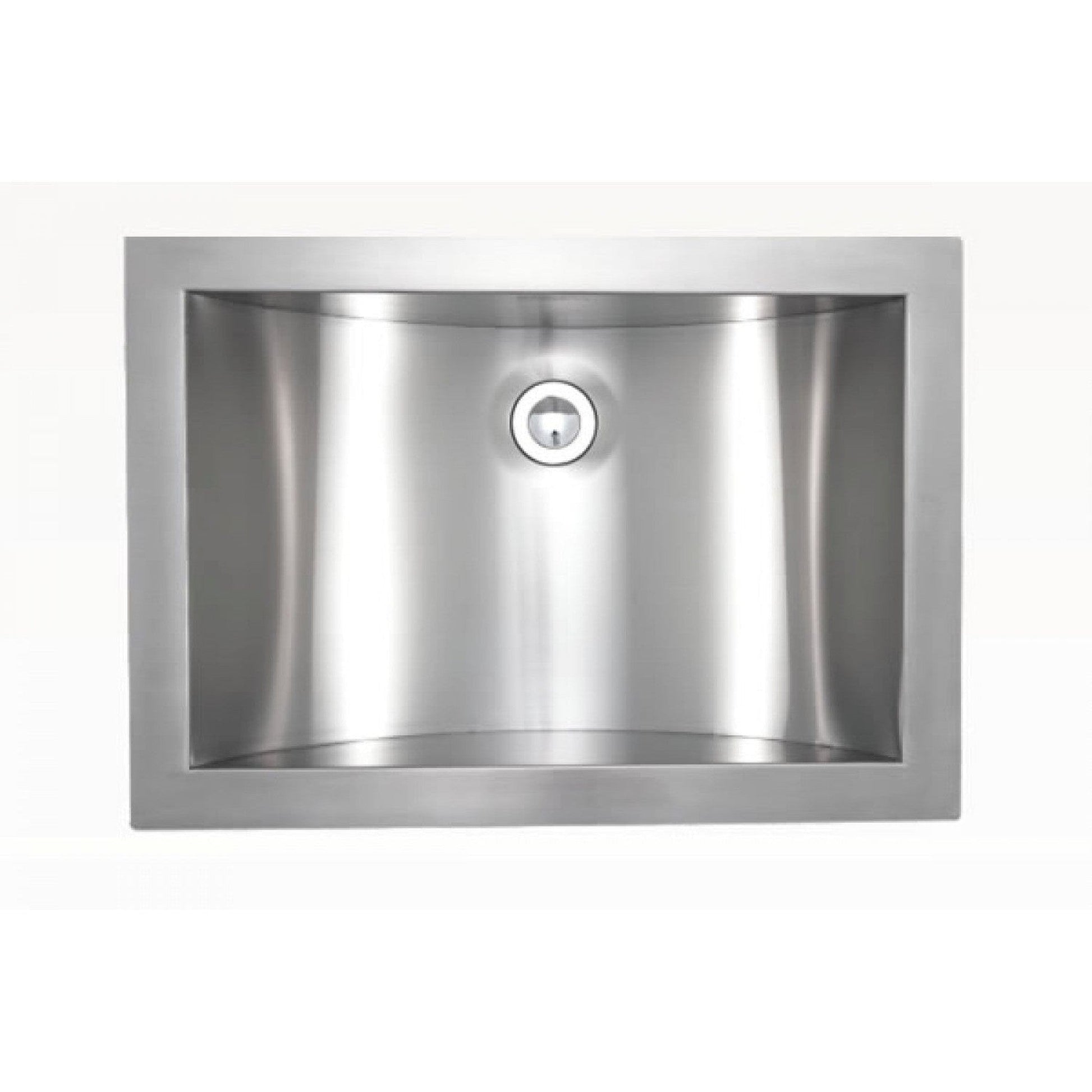 American Imaginations AI-34387 21" Stainless Steel Rectangle Stainless Steel Modern Bathroom Sink