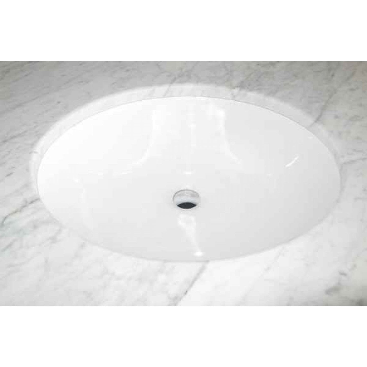American Imaginations AI-34418 Oval White Ceramic Bathroom Undermount Sink with Enamel Glaze Finish