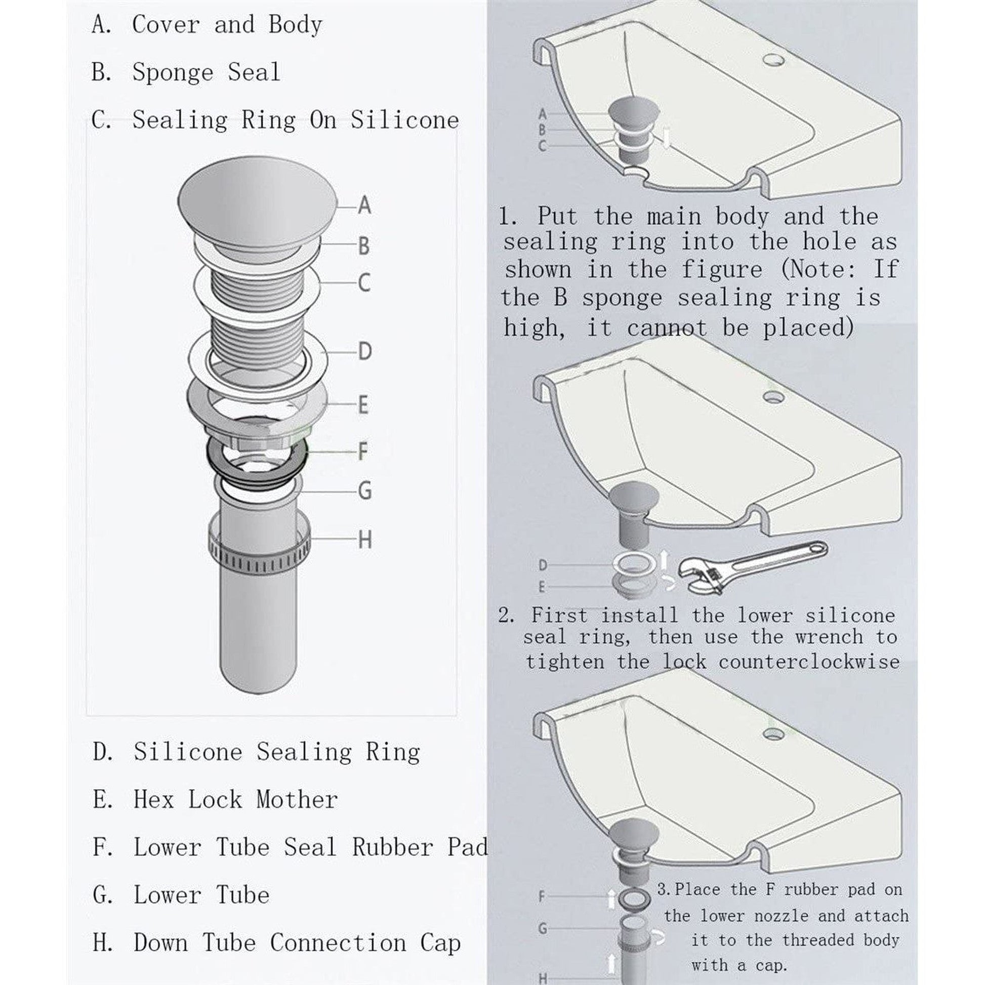 American Imaginations AI-34422 1" Chrome Round Stainless Steel Modern Bathroom Sink Drain