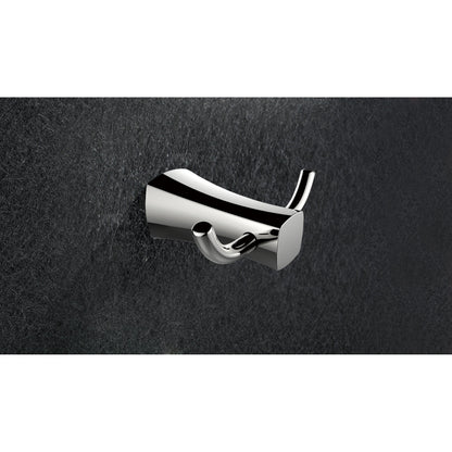 American Imaginations AI-34595 4" Chrome Rectangular Wall Mount Modern Robe Hook