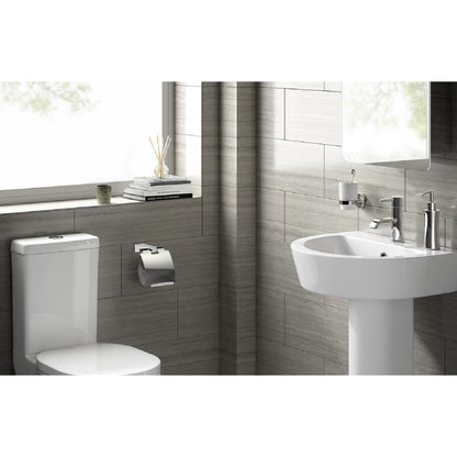 American Imaginations AI-34599 5" Chrome Rectangular Wall Mount Modern Toilet Paper Roll Holder