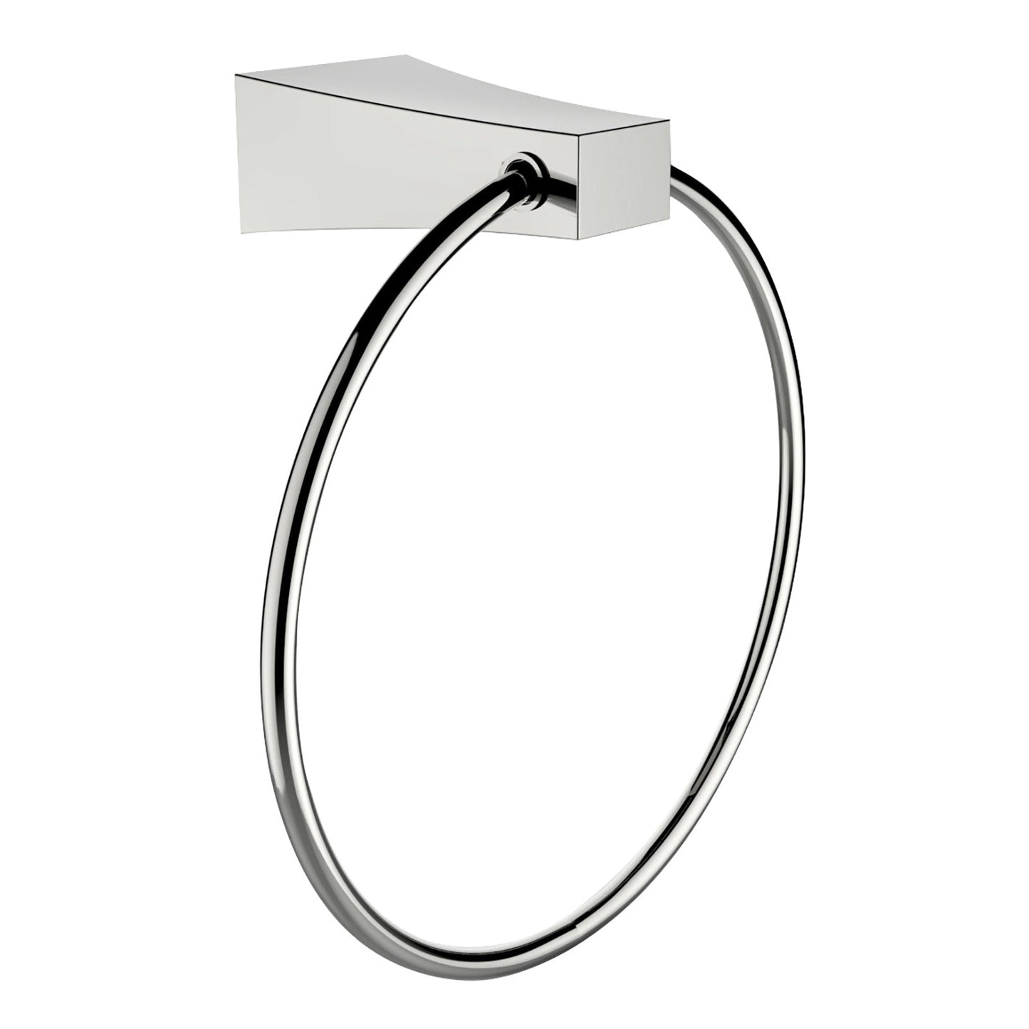 American Imaginations AI-34603 7" Chrome Round Wall Mount Modern Towel Ring