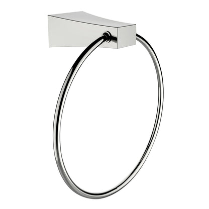 American Imaginations AI-34603 7" Chrome Round Wall Mount Modern Towel Ring