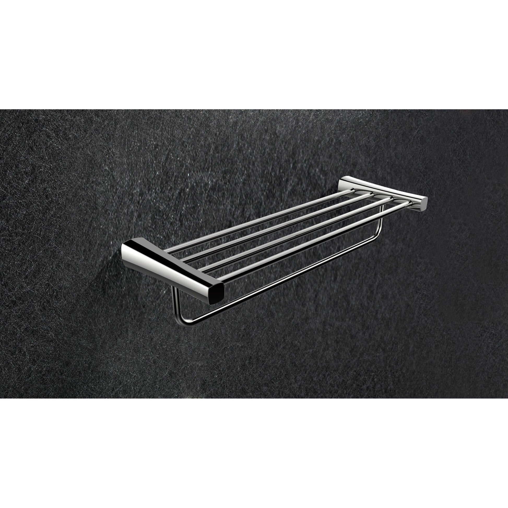 American Imaginations AI-34606 24" Chrome Rectangular Wall Mount Modern Towel Bar