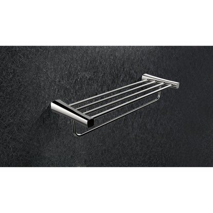 American Imaginations AI-34606 24" Chrome Rectangular Wall Mount Modern Towel Bar