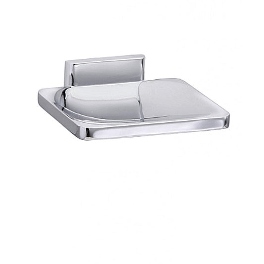 American Imaginations AI-34941 4" Chrome Rectangular Wall Mount Modern Soap Dish
